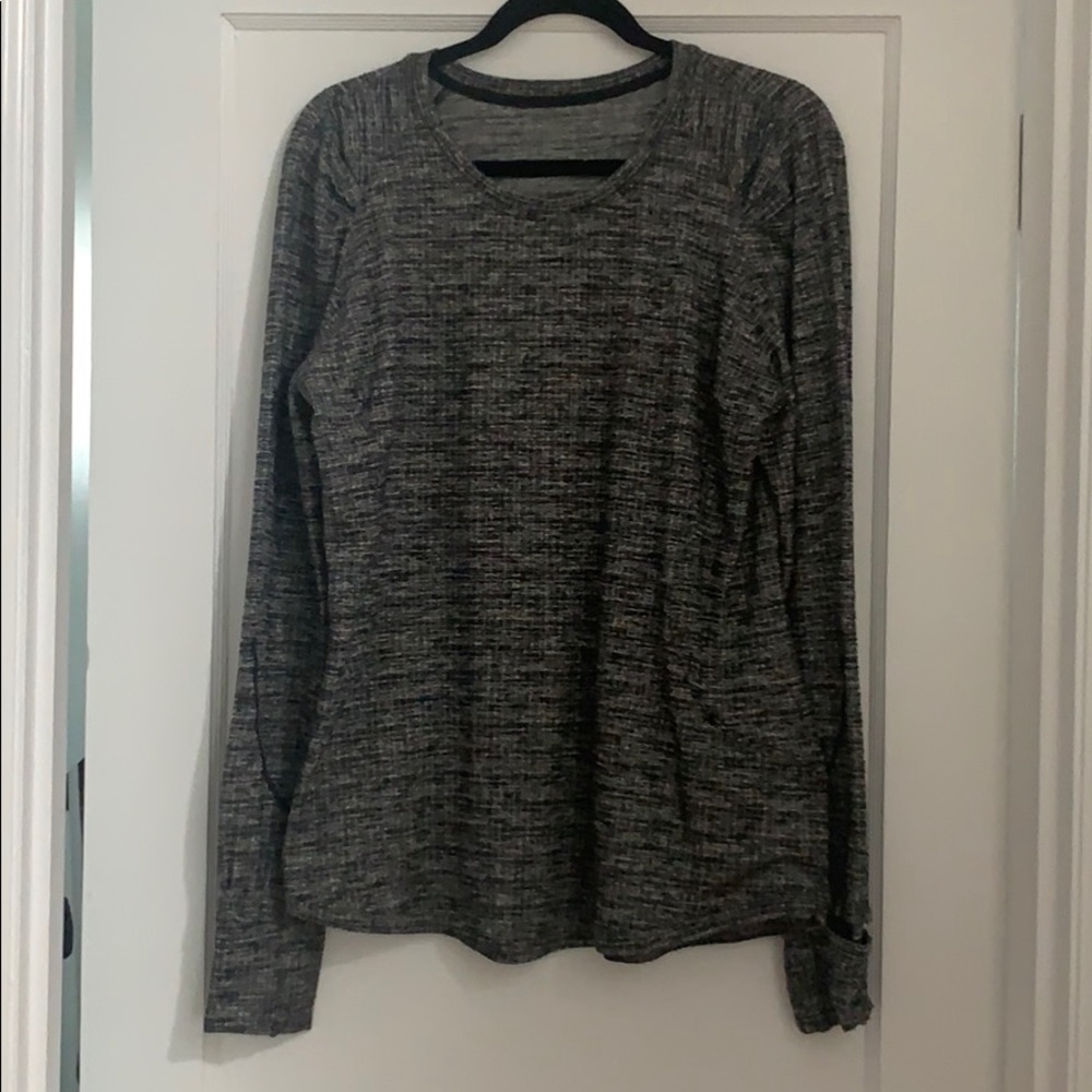 Lululemon pullover jacket black and grey patterned